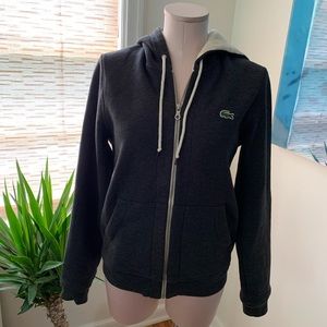 Lacoste zip front hoodie